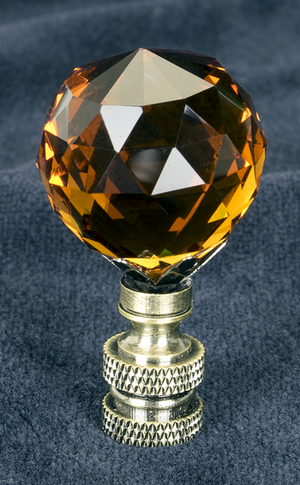 0220 Amber Beveled Glass Ball 0220